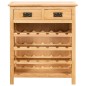 vidaXL Weinschrank 72x32x90 cm Massivholz Eiche vidaXL Weinschrank 72x32x90 cm Massivholz Eiche