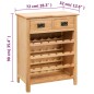 vidaXL Weinschrank 72x32x90 cm Massivholz Eiche vidaXL Weinschrank 72x32x90 cm Massivholz Eiche