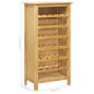 vidaXL Weinschrank 56 x 32 x 110 cm Massivholz Eiche vidaXL Weinschrank 56 x 32 x 110 cm Massivholz Eiche