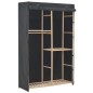 vidaXL 3-stufiger Kleiderschrank Grau 110 x 40 x 170 cm Stoff vidaXL 3-stufiger Kleiderschrank Grau 110 x 40 x 170 cm Stoff