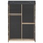 vidaXL 3-stufiger Kleiderschrank Grau 110 x 40 x 170 cm Stoff vidaXL 3-stufiger Kleiderschrank Grau 110 x 40 x 170 cm Stoff