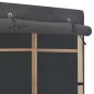 vidaXL 3-stufiger Kleiderschrank Grau 110 x 40 x 170 cm Stoff vidaXL 3-stufiger Kleiderschrank Grau 110 x 40 x 170 cm Stoff