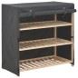 vidaXL Schuhschrank mit Abdeckung Grau 79 x 40 x 80 cm Stoff vidaXL Schuhschrank mit Abdeckung Grau 79 x 40 x 80 cm Stoff