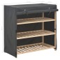 vidaXL Schuhschrank mit Abdeckung Grau 79 x 40 x 80 cm Stoff vidaXL Schuhschrank mit Abdeckung Grau 79 x 40 x 80 cm Stoff