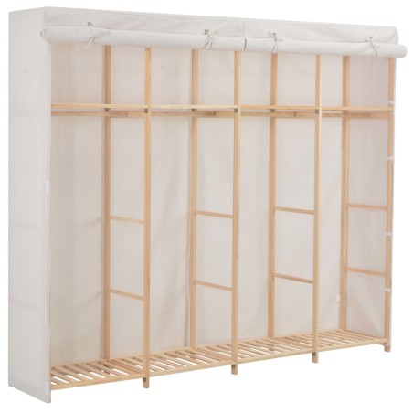 vidaXL Kleiderschrank Weiß 200 x 40 x 170 cm Stoff