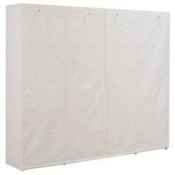 vidaXL Kleiderschrank Weiß 200 x 40 x 170 cm Stoff