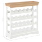 vidaXL Weinschrank Weiß 70 x 22,5 x 70,5 cm MDF vidaXL Weinschrank Weiß 70 x 22,5 x 70,5 cm MDF