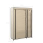 vidaXL Faltschrank Creme 110x45x175 cm Stoff vidaXL Faltschrank Creme 110x45x175 cm Stoff