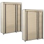 vidaXL Faltschränke 2 Stk. Creme 110x45x175 cm Stoff vidaXL Faltschränke 2 Stk. Creme 110x45x175 cm Stoff