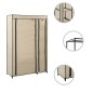vidaXL Faltschränke 2 Stk. Creme 110x45x175 cm Stoff vidaXL Faltschränke 2 Stk. Creme 110x45x175 cm Stoff