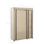 vidaXL Faltschränke 2 Stk. Creme 110x45x175 cm Stoff vidaXL Faltschränke 2 Stk. Creme 110x45x175 cm Stoff
