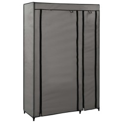 vidaXL Faltschränke 2 Stk. Grau 110x45x175 cm Stoff