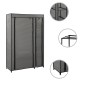vidaXL Faltschränke 2 Stk. Grau 110x45x175 cm Stoff vidaXL Faltschränke 2 Stk. Grau 110x45x175 cm Stoff