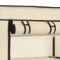 vidaXL Schuhschrank mit Abdeckung Cremeweiß 58 x 28 x 106 cm Stoff vidaXL Schuhschrank mit Abdeckung Cremeweiß 58 x 28 x 106 cm Stoff