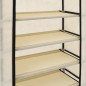 vidaXL Schuhschrank mit Abdeckung Cremeweiß 58 x 28 x 106 cm Stoff vidaXL Schuhschrank mit Abdeckung Cremeweiß 58 x 28 x 106 cm Stoff