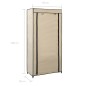 vidaXL Schuhschrank mit Abdeckung Cremeweiß 58 x 28 x 106 cm Stoff vidaXL Schuhschrank mit Abdeckung Cremeweiß 58 x 28 x 106 cm Stoff