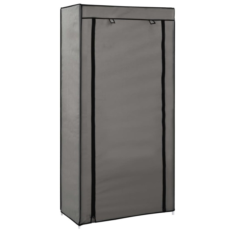 vidaXL Schuhschrank mit Abdeckung Grau 58 x 28 x 106 cm Stoff vidaXL Schuhschrank mit Abdeckung Grau 58 x 28 x 106 cm Stoff