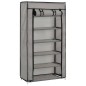vidaXL Schuhschrank mit Abdeckung Grau 58 x 28 x 106 cm Stoff vidaXL Schuhschrank mit Abdeckung Grau 58 x 28 x 106 cm Stoff