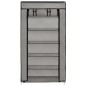 vidaXL Schuhschrank mit Abdeckung Grau 58 x 28 x 106 cm Stoff vidaXL Schuhschrank mit Abdeckung Grau 58 x 28 x 106 cm Stoff