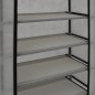 vidaXL Schuhschrank mit Abdeckung Grau 58 x 28 x 106 cm Stoff vidaXL Schuhschrank mit Abdeckung Grau 58 x 28 x 106 cm Stoff