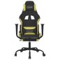 Gaming-Stuhl mit Massage & Fußstütze Schwarz und Hellgrün Stoff Gaming-Stuhl mit Massage & Fußstütze Schwarz und Hellgrün Stoff
