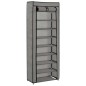 vidaXL Schuhschrank mit Abdeckung Grau 57 x 29 x 162 cm Stoff vidaXL Schuhschrank mit Abdeckung Grau 57 x 29 x 162 cm Stoff