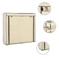vidaXL Schuhschrank mit Abdeckung Cremeweiß 115 x 28 x 110 cm Stoff vidaXL Schuhschrank mit Abdeckung Cremeweiß 115 x 28 x 110 cm Stoff