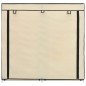 vidaXL Schuhschrank mit Abdeckung Cremeweiß 115 x 28 x 110 cm Stoff vidaXL Schuhschrank mit Abdeckung Cremeweiß 115 x 28 x 110 cm Stoff