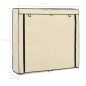 vidaXL Schuhschrank mit Abdeckung Cremeweiß 115 x 28 x 110 cm Stoff vidaXL Schuhschrank mit Abdeckung Cremeweiß 115 x 28 x 110 cm Stoff