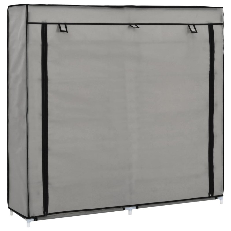 vidaXL Schuhschrank mit Abdeckung Grau 115 x 28 x 110 cm Stoff vidaXL Schuhschrank mit Abdeckung Grau 115 x 28 x 110 cm Stoff