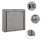 vidaXL Schuhschrank mit Abdeckung Grau 115 x 28 x 110 cm Stoff vidaXL Schuhschrank mit Abdeckung Grau 115 x 28 x 110 cm Stoff