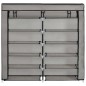 vidaXL Schuhschrank mit Abdeckung Grau 115 x 28 x 110 cm Stoff vidaXL Schuhschrank mit Abdeckung Grau 115 x 28 x 110 cm Stoff