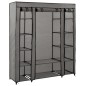 vidaXL Stoffschrank mit Fächern Kleiderstangen Grau 150x45x176cm vidaXL Stoffschrank mit Fächern Kleiderstangen Grau 150x45x176cm