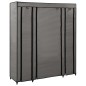 vidaXL Stoffschrank mit Fächern Kleiderstangen Grau 150x45x176cm vidaXL Stoffschrank mit Fächern Kleiderstangen Grau 150x45x176cm