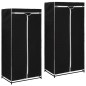 vidaXL Kleiderschränke 2 Stk. Schwarz 75×50×160 cm vidaXL Kleiderschränke 2 Stk. Schwarz 75×50×160 cm