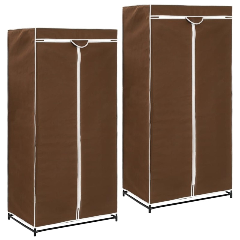 vidaXL Kleiderschränke 2 Stk. Braun 75×50×160 cm vidaXL Kleiderschränke 2 Stk. Braun 75×50×160 cm