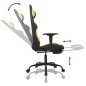 Gaming-Stuhl mit Massage & Fußstütze Schwarz und Hellgrün Stoff Gaming-Stuhl mit Massage & Fußstütze Schwarz und Hellgrün Stoff