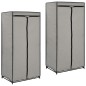 vidaXL Kleiderschränke 2 Stk. Grau 75×50×160 cm vidaXL Kleiderschränke 2 Stk. Grau 75×50×160 cm