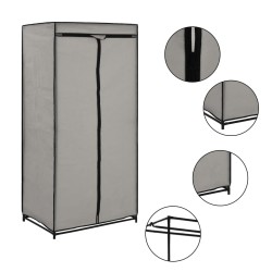 vidaXL Kleiderschränke 2 Stk. Grau 75×50×160 cm