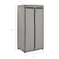 vidaXL Kleiderschränke 2 Stk. Grau 75×50×160 cm vidaXL Kleiderschränke 2 Stk. Grau 75×50×160 cm