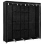 vidaXL Kleiderschrank mit 4 Fächern Schwarz 175 x 45 x 170 cm vidaXL Kleiderschrank mit 4 Fächern Schwarz 175 x 45 x 170 cm
