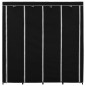 vidaXL Kleiderschrank mit 4 Fächern Schwarz 175 x 45 x 170 cm vidaXL Kleiderschrank mit 4 Fächern Schwarz 175 x 45 x 170 cm