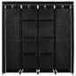 vidaXL Kleiderschrank mit 4 Fächern Schwarz 175 x 45 x 170 cm vidaXL Kleiderschrank mit 4 Fächern Schwarz 175 x 45 x 170 cm