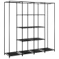 vidaXL Kleiderschrank mit 4 Fächern Schwarz 175 x 45 x 170 cm vidaXL Kleiderschrank mit 4 Fächern Schwarz 175 x 45 x 170 cm