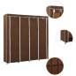 vidaXL Kleiderschrank mit 4 Fächern Braun 175 x 45 x 170 cm vidaXL Kleiderschrank mit 4 Fächern Braun 175 x 45 x 170 cm