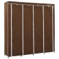 vidaXL Kleiderschrank mit 4 Fächern Braun 175 x 45 x 170 cm vidaXL Kleiderschrank mit 4 Fächern Braun 175 x 45 x 170 cm