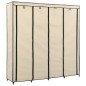 vidaXL Kleiderschrank mit 4 Fächern Creme 175 x 45 x 170 cm vidaXL Kleiderschrank mit 4 Fächern Creme 175 x 45 x 170 cm