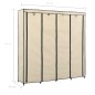 vidaXL Kleiderschrank mit 4 Fächern Creme 175 x 45 x 170 cm vidaXL Kleiderschrank mit 4 Fächern Creme 175 x 45 x 170 cm
