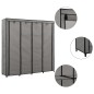 vidaXL Kleiderschrank mit 4 Fächern Grau 175 x 45 x 170 cm vidaXL Kleiderschrank mit 4 Fächern Grau 175 x 45 x 170 cm