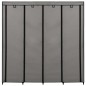 vidaXL Kleiderschrank mit 4 Fächern Grau 175 x 45 x 170 cm vidaXL Kleiderschrank mit 4 Fächern Grau 175 x 45 x 170 cm
